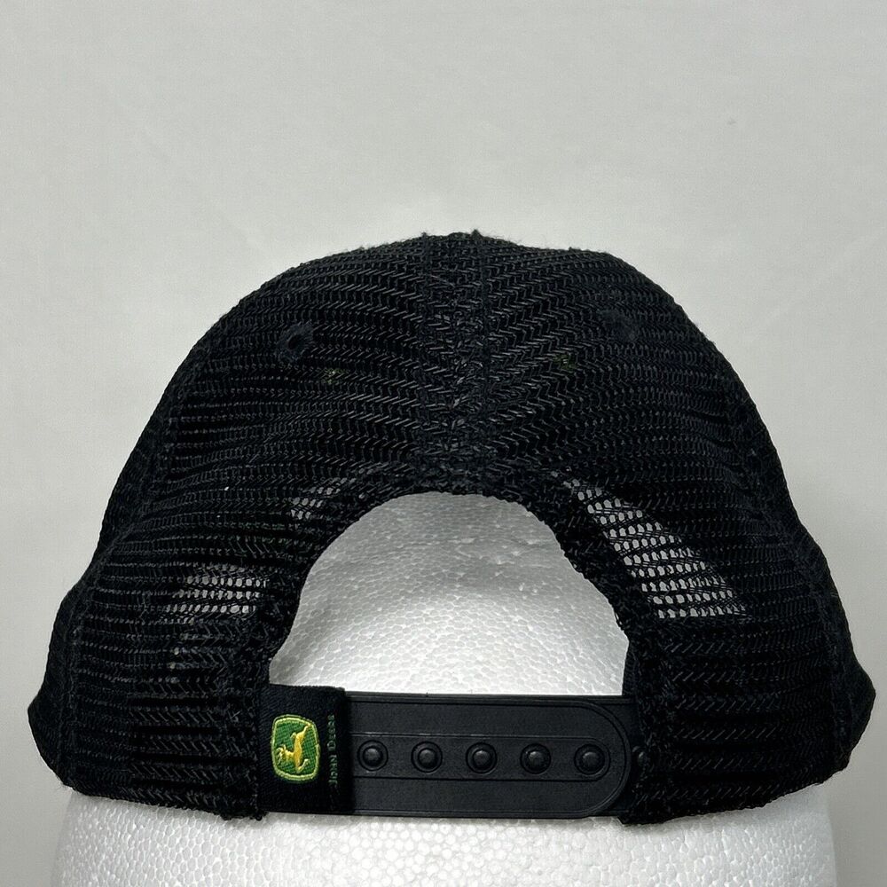 Toddler John Deere Hat Cap Green Black Tractor Adjustable Snapback Mesh Trucker - Picture 6 of 8